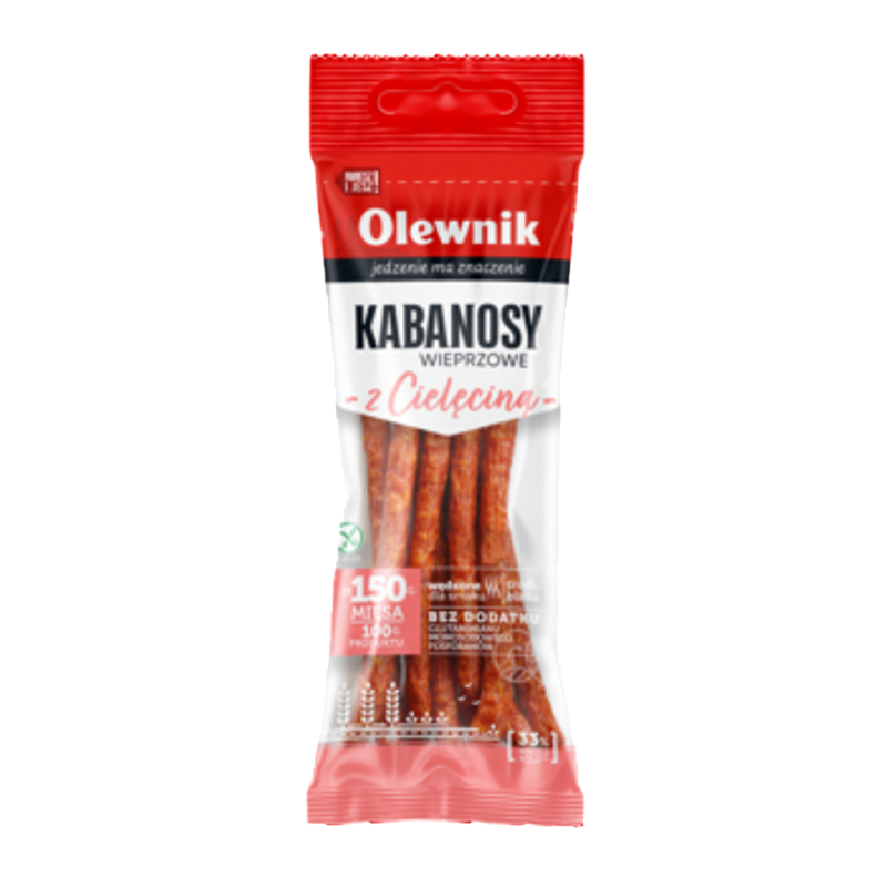 Kabanosy wieprzowe z cielęciną 105 g Olewnik